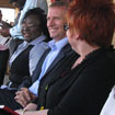 Ian Fisher at the launch along with Heinemann representatives.
