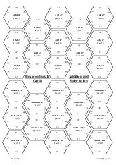 Hexagon Puzzle Cards (Addition and Subtraction)