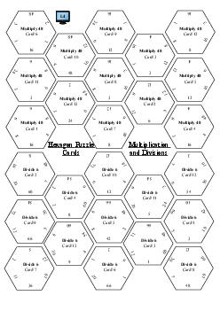 Hexagon Puzzle Cards (Multiplication and Divisions)