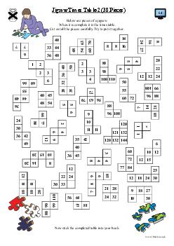 Jigsaw Times Table 2 (38 peices)